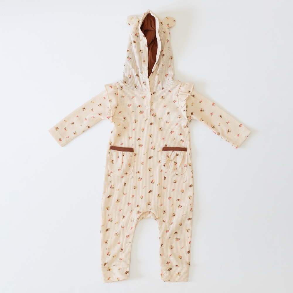 NWOT Baby Starters Hooded Coverall with Ears Size 6 Months